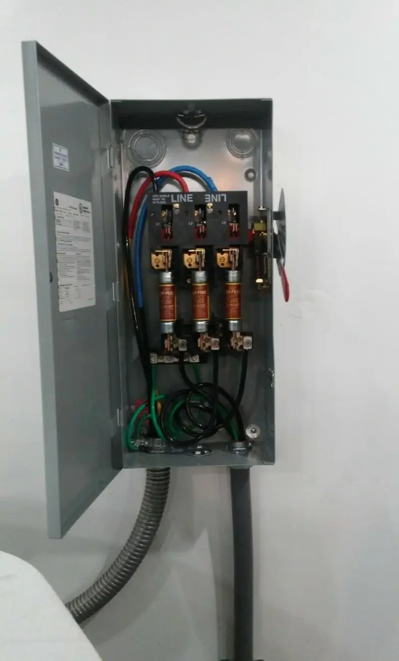 Three-phase disconnect switch installed for Electrical Wiring & Rewiring in Fryeburg